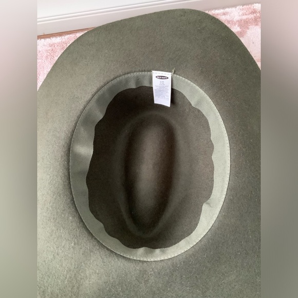 OLD NAVY Wool Felt Forest Green Fedora Hat Size 22 inch Small Adult Women’s - Picture 6 of 14